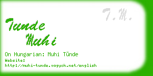 tunde muhi business card