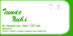 tunde muhi business card